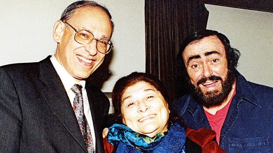 Luis Ovsejevich, Mercedes Sosa y Luciano Pavarotti