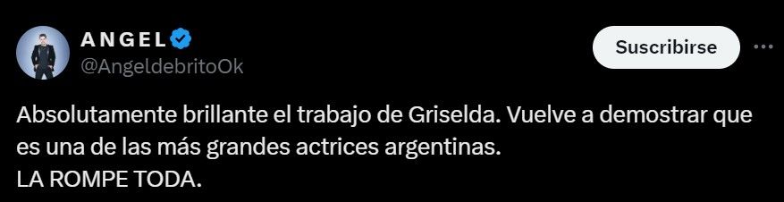 Ángel de Brito halagó a Griselda Siciliani