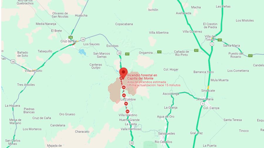 incendios forestales en Cordoba