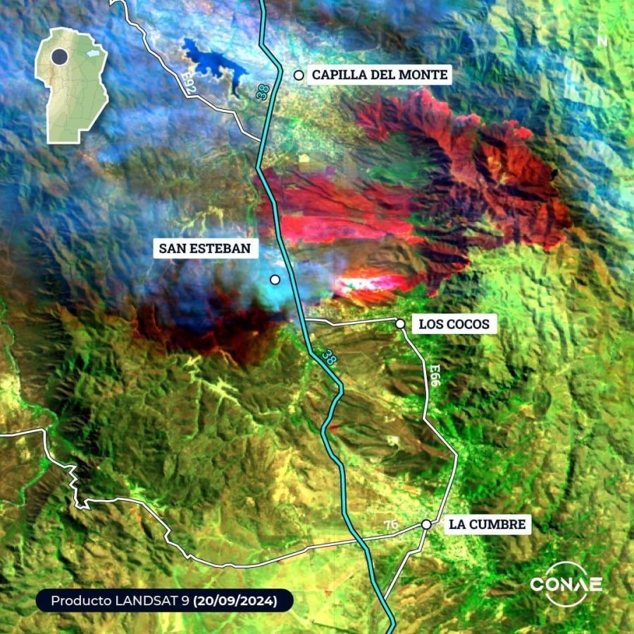 Incendio en la provincia durante septiembre