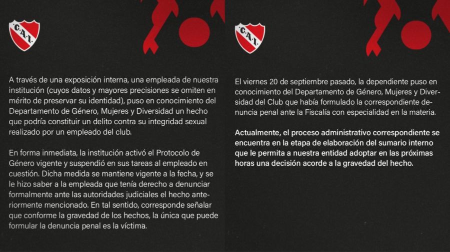 Independiente abuso sexual