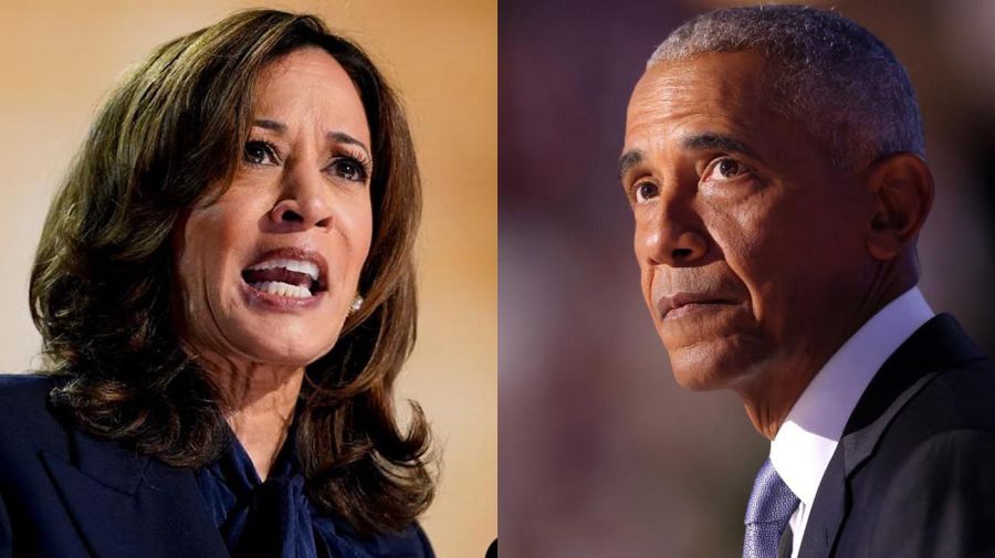 Kamala Harris y Barak Obama