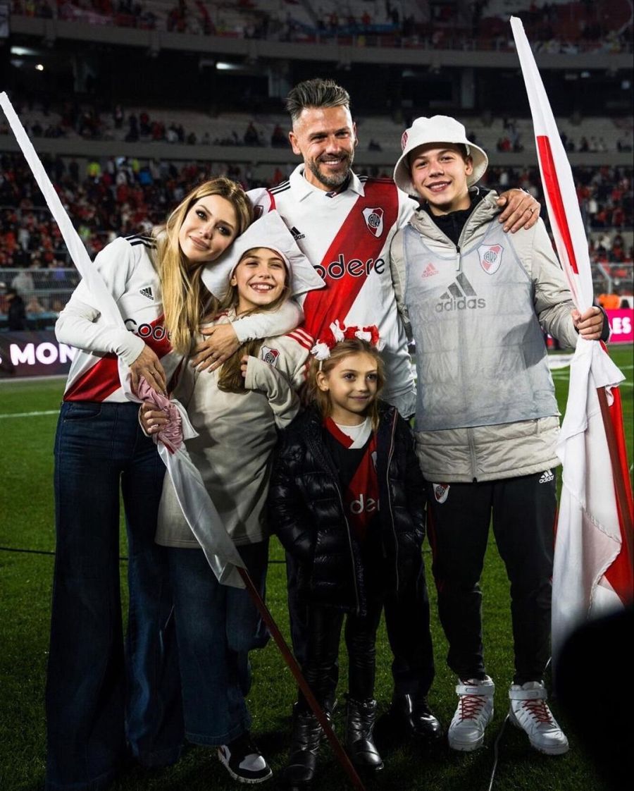 La familia de Evangelina Anderson y Martin Demichelis