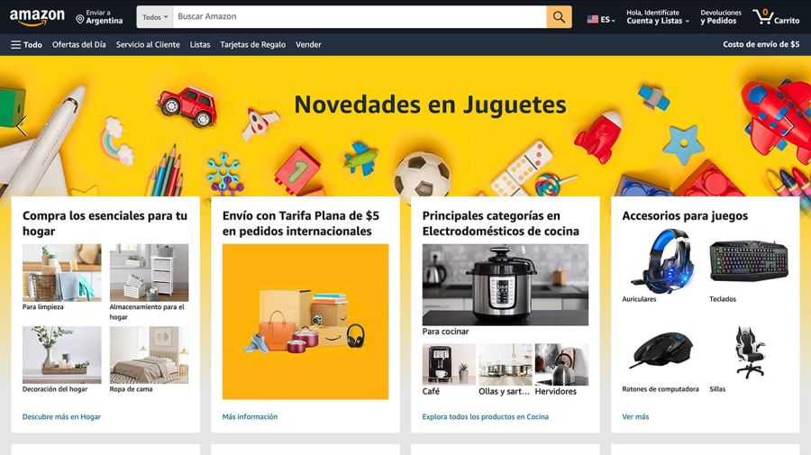 Amazon compras desde Argentina 