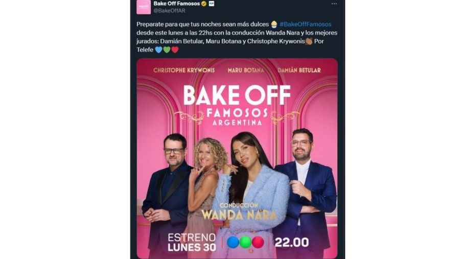 Bake Off Famosos 2024 horario de debut