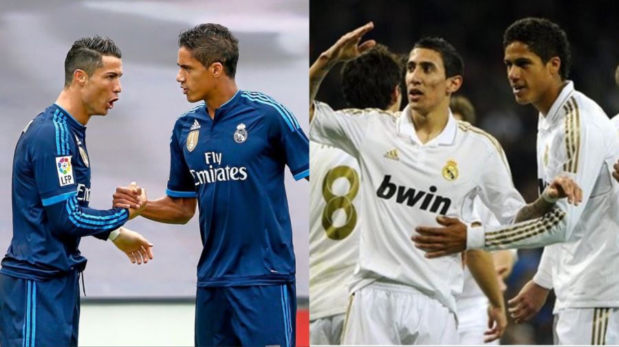 Varane con CR7 y Di María