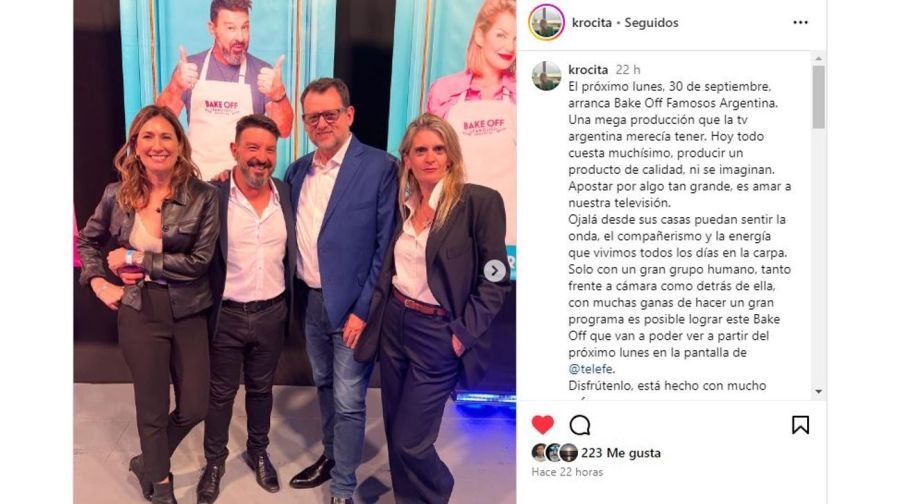 Mensaje productora de Bake Off Famosos