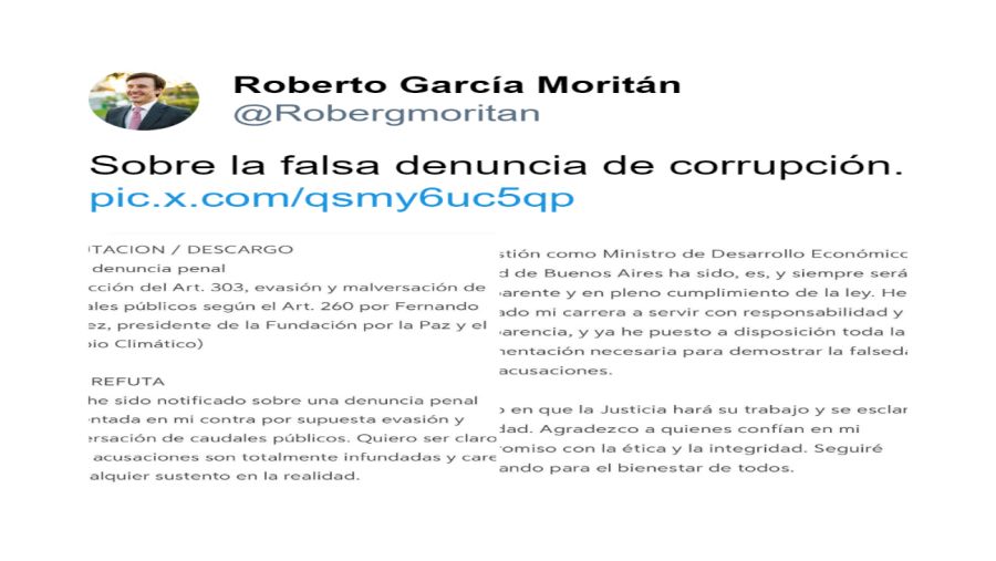 20240928 Roberto García Moritán se refirió a la denuncia en su contra