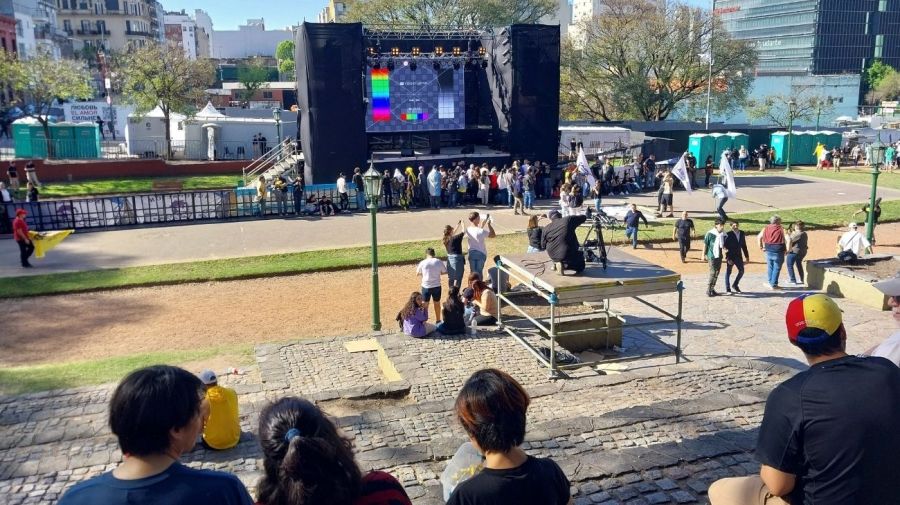 Militantes de LLA en Parque Lezama