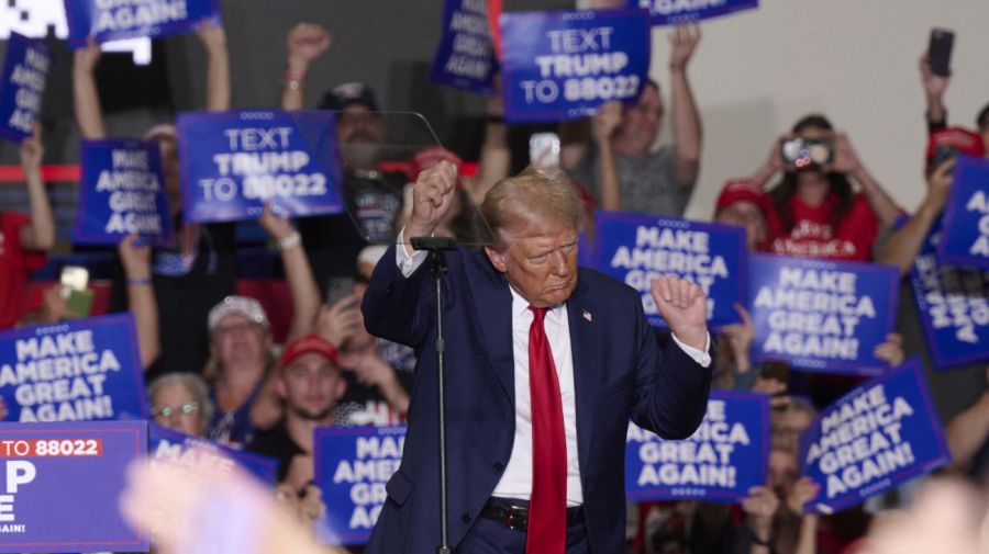 Donald Trump en el Centro de Convenciones Bayfront en Erie, Pensilvania