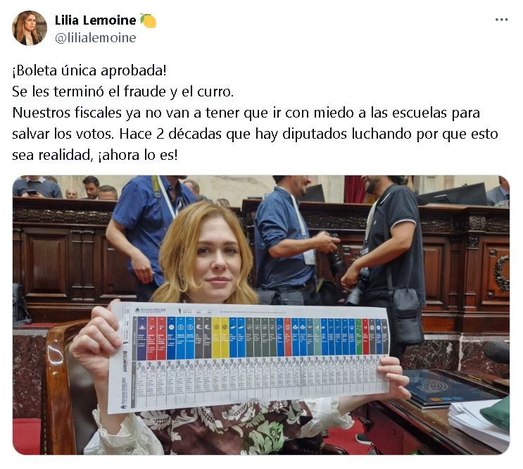 Lilia Lemoine publicación sobre la BUP