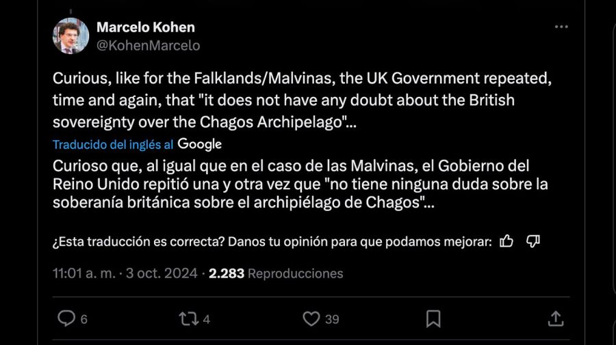 Mensajes sobre Malvinas