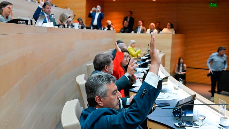 Voto de legisladores opositores en la Legislatura