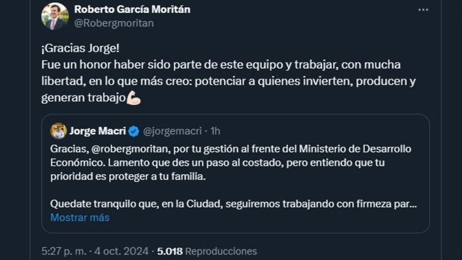 Cruce Roberto Garcia Moritan y Jorge Macri