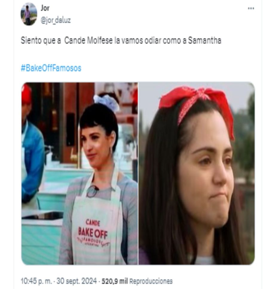 El curioso motivo por el que vinculan a Cande Molfese y a Samanta de Bake Off	