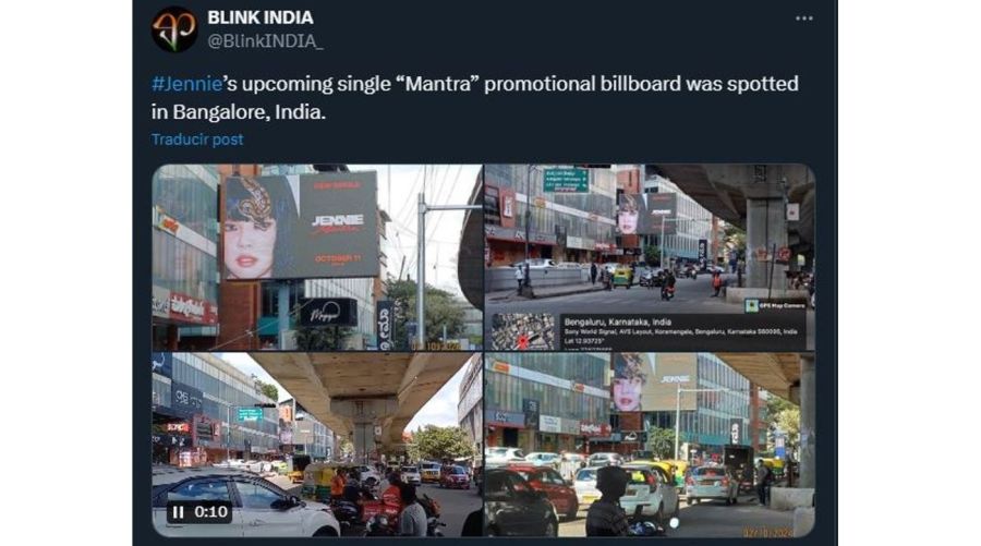 Jennie promocion MANTRA en India