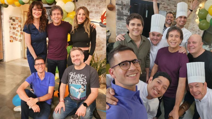 El equipo de Ariel en su salsa