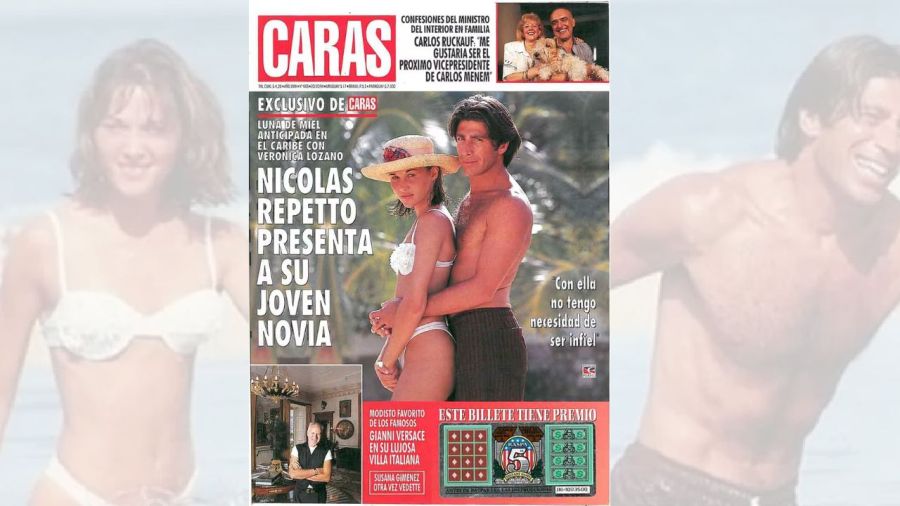 Vero Lozano y Nico Repetto emprendieron un romántico viaje al Caribe en los 90´