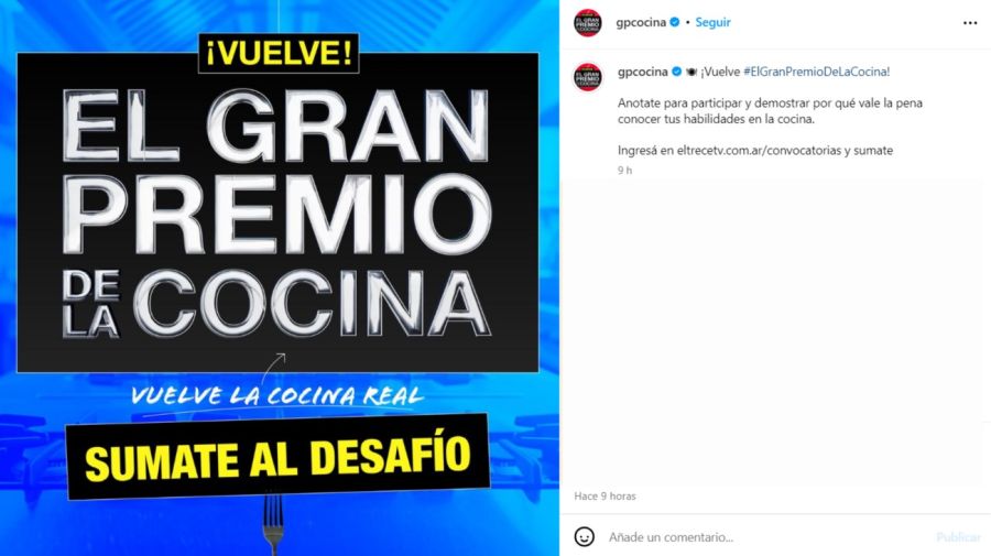 Vuelve El gran premio de la cocina a El Trece