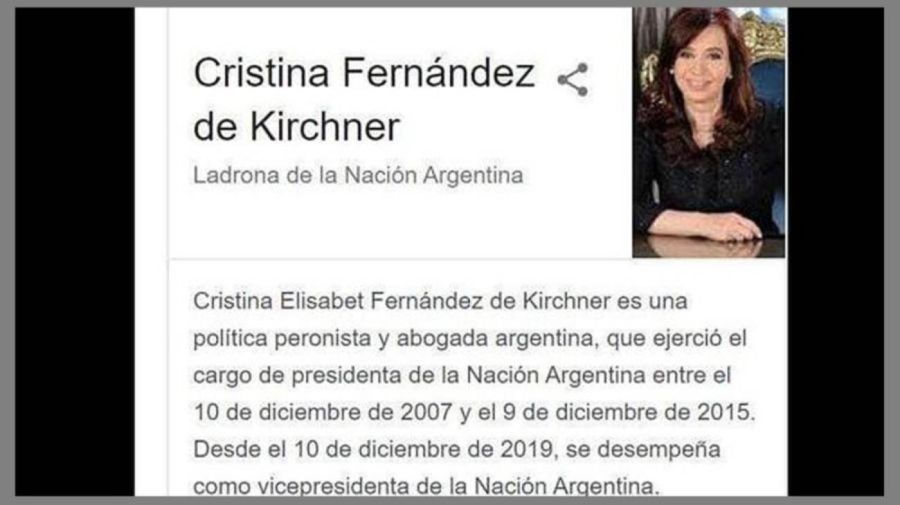 Cristina Kirchner Google 20241009