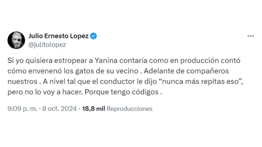 Julio López contra Yanina Latorre