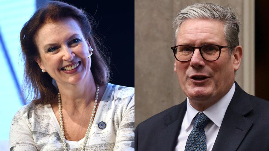 Keir Starmer y Diana Mondino