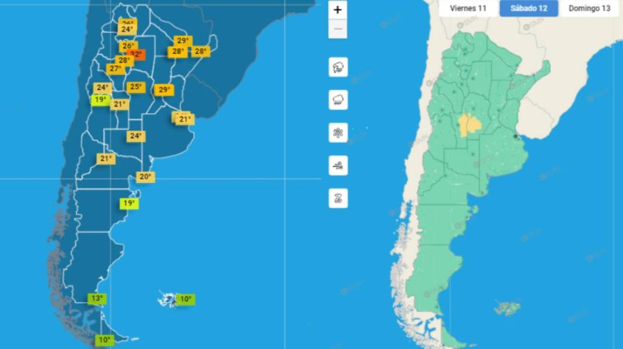 Servicio Meteorológico Nacional AMBA 20241011