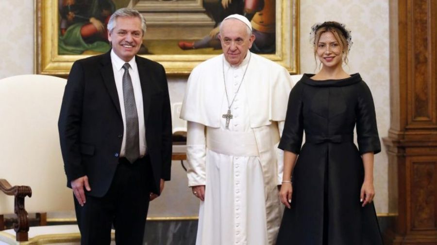 Papa Francisco y Fabiola Yañez