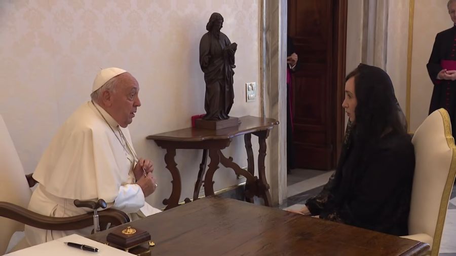 Victoria Villarruel y el Papa Francisco