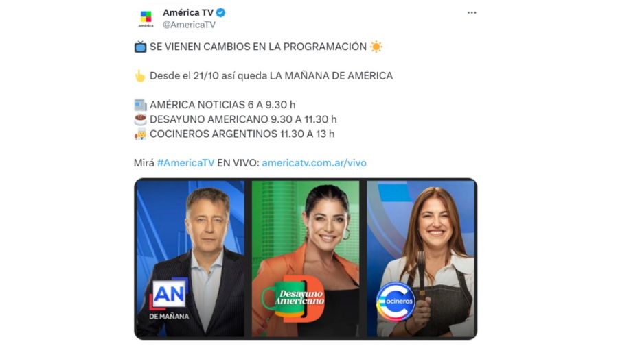 Cambios en América TV