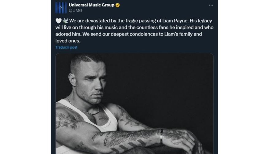 Mensaje de Universal Music por la muerte de Liam Payne