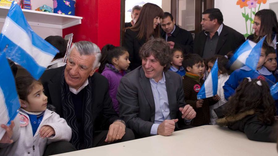 Boudou y Gioja, cuando inauguraron el jardín maternal en el Senado en 2015.