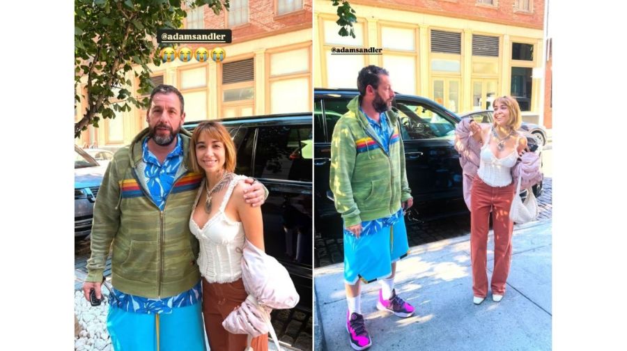 Maria Becerra y Adam Sandler