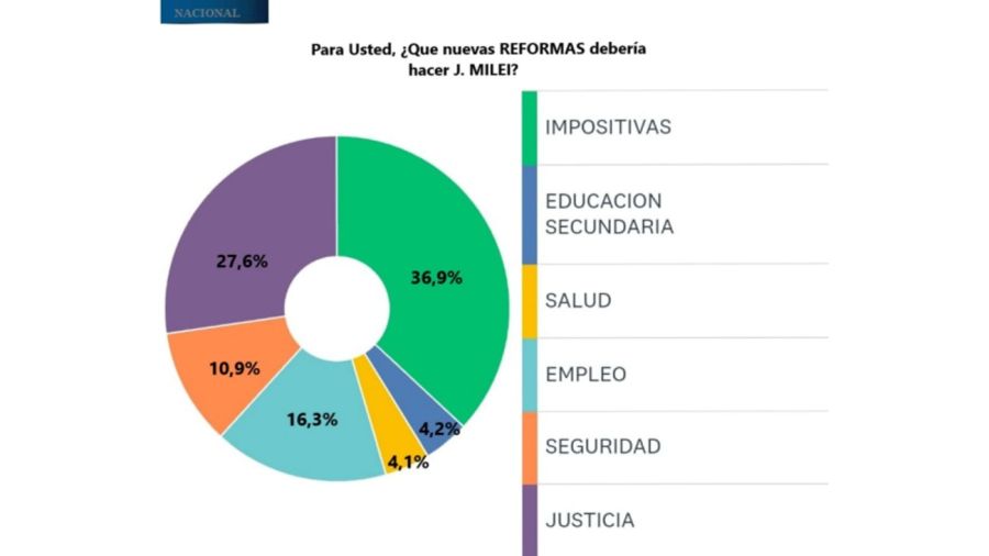 Encuesta: qué medidas le piden a Javier Milei 20241022