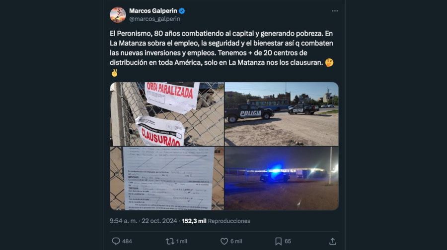 Mensaje de Marcos Galperín