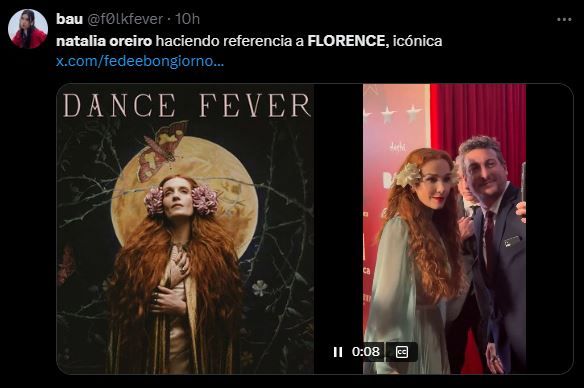 Natalia Oreiro deslumbró con su look en los Martín Fierro de Cine y la compararon con Florence Welch 