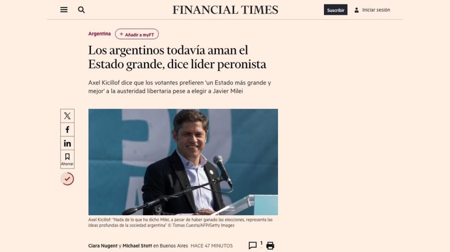 Portada Financial Times