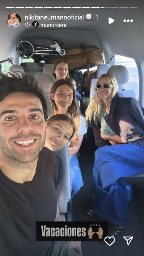 Nicole Neumann y su familia de vacaciones