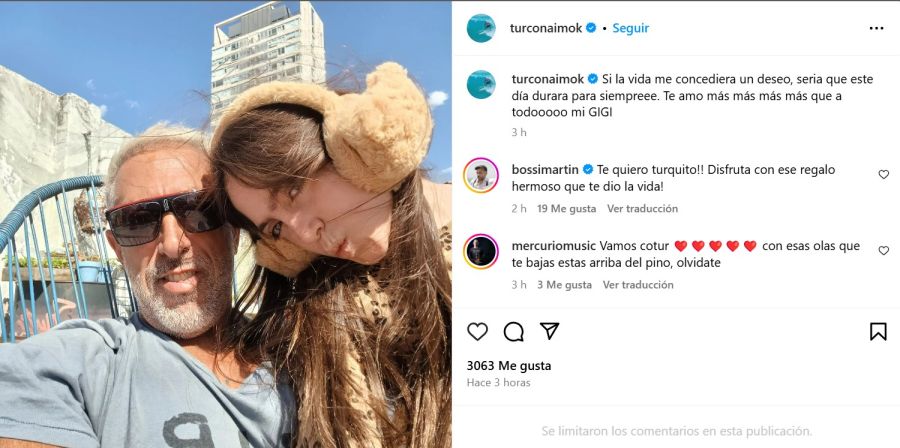 El Turco Naim junto a su hija Gina