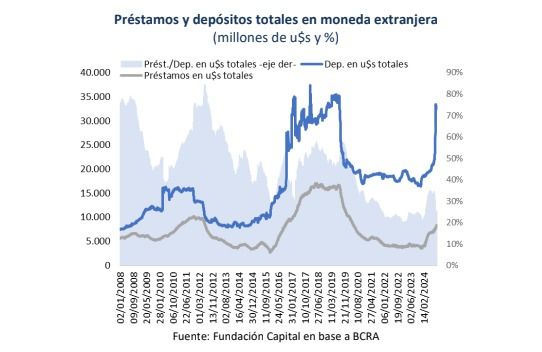 Préstamos y depositos en moneda extranjera