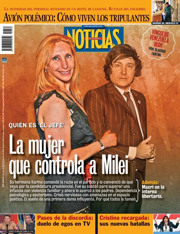 Milei y las tapas de Noticias