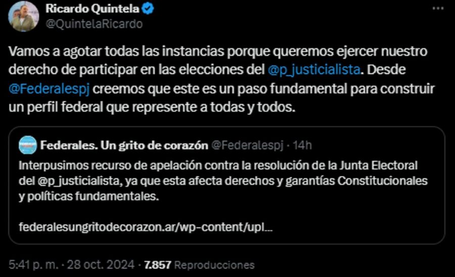 Tuit de Ricardo Quintela 20241029