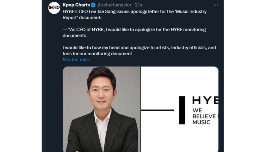 Disculpas de HYBE por su informe controversial sobre grupos de K-Pop