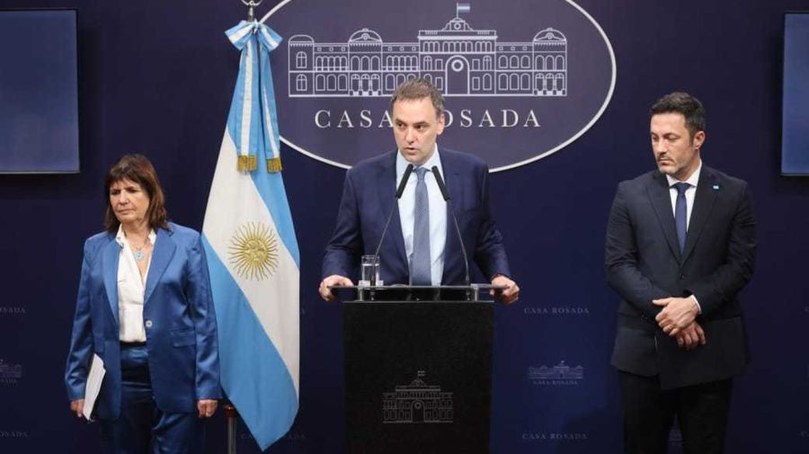 Conferencia de prensa Manuel Adorni, Patricia Bullrich y Luis Petri 20241031