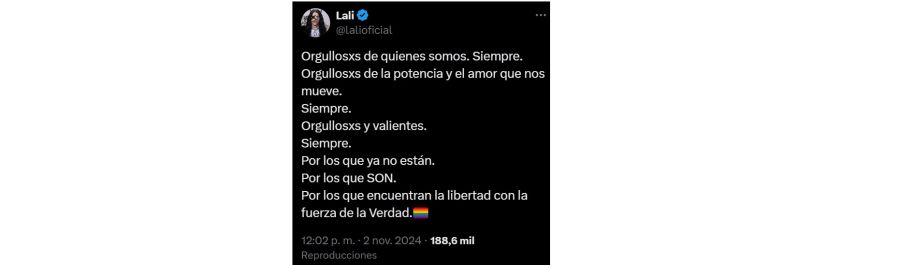 Lali Espósito por la Marcha del Orgullo