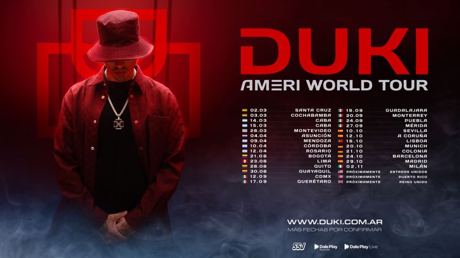 Duki presenta su mayor gira mundial: AMERI World Tour 2025