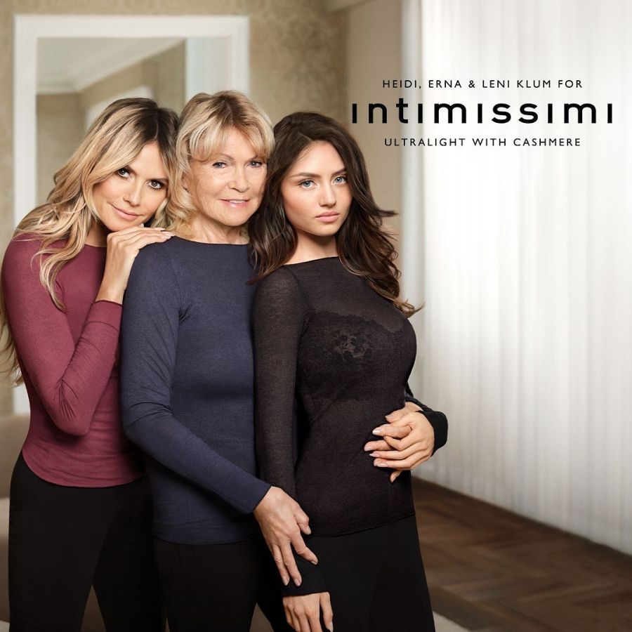 Heidi Klum, su hija Leni y su madre Erna protagonizan una campaña de ropa interior que celebra la belleza de tres generaciones