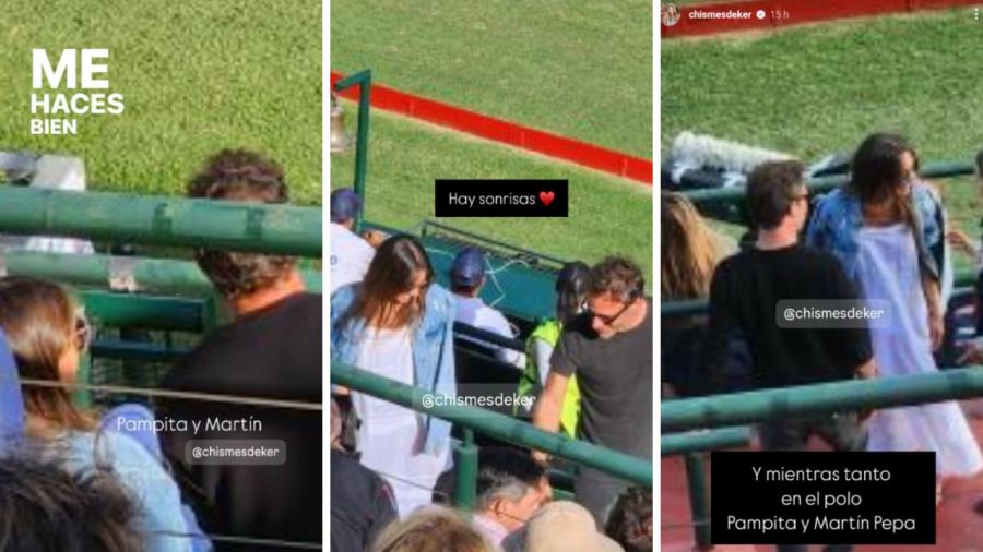 Pampita y Martín Pepa en un partido de polo 