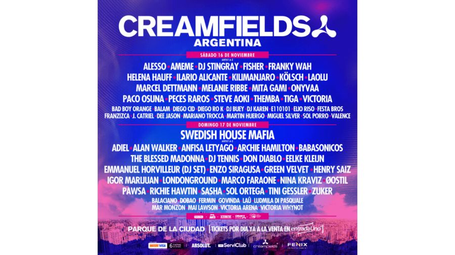 Lineup creamfields