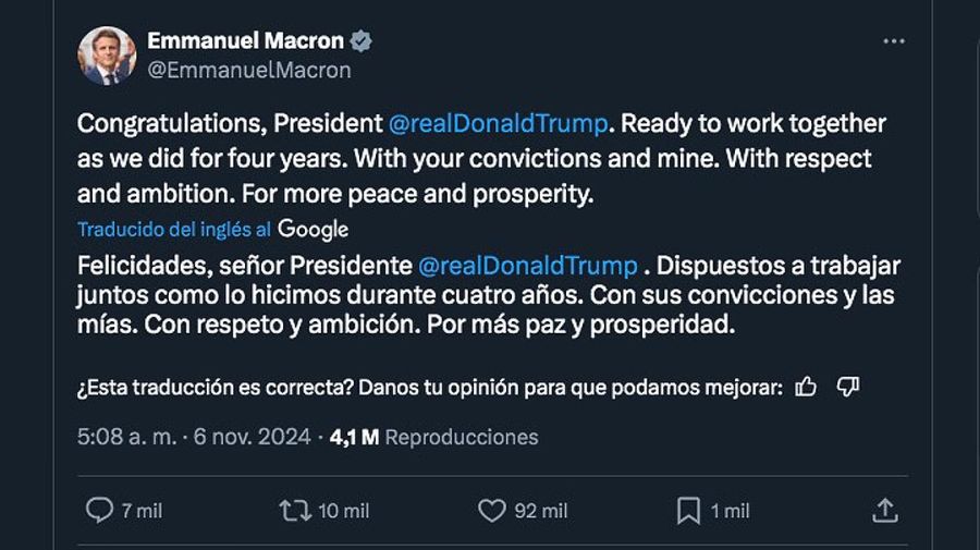 Emmanuel Macron y Donald Trump